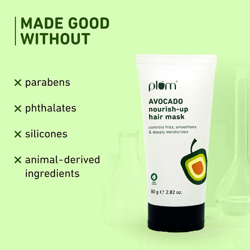 Plum Avocado Hair Mask For Dry and Frizzy Hair | Grocsy