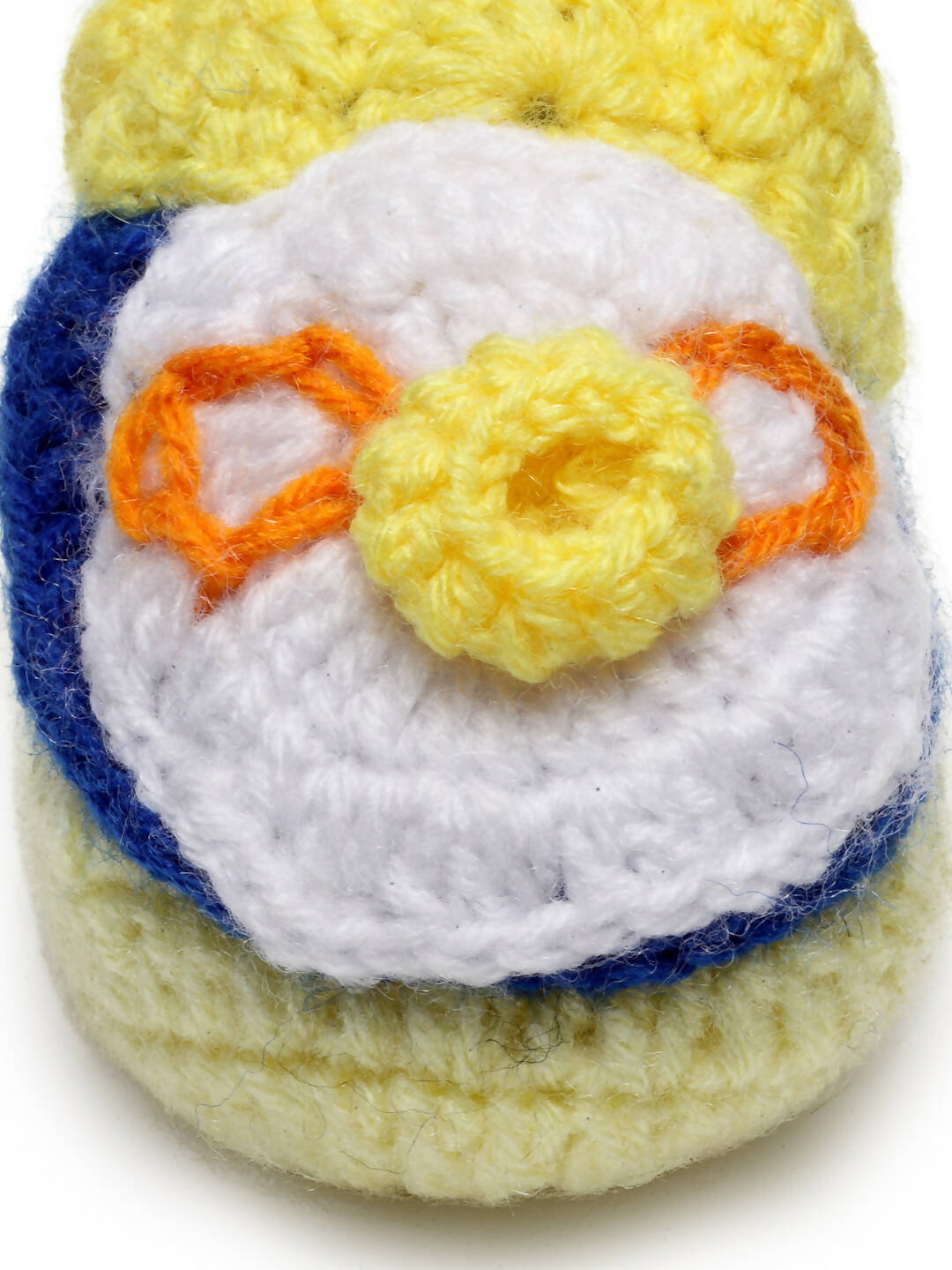 Chutput Kids Woollen Hand Knitted Self Desgin Booties - Yellow | Grocsy