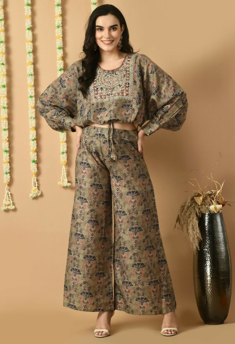 Joban Fashion D.Green Maslin Kurta Set | Grocsy