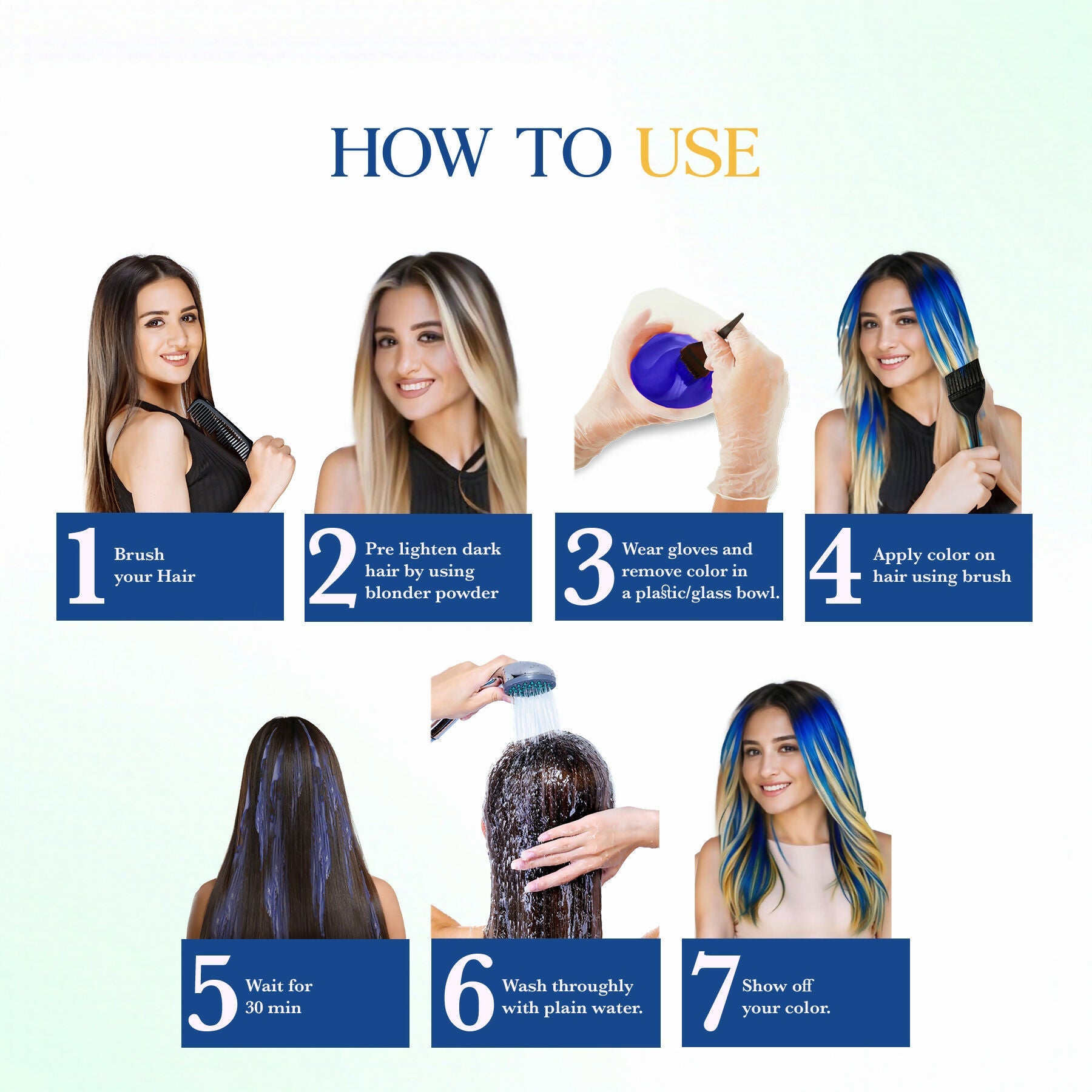 Cosglam Semi Permanent Hair Color for Women & Men (#51 Wonder Blue) | Grocsy