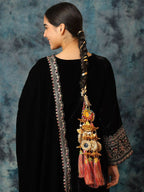 Ruby Raang Colorful Gold Work Parandi | Grocsy