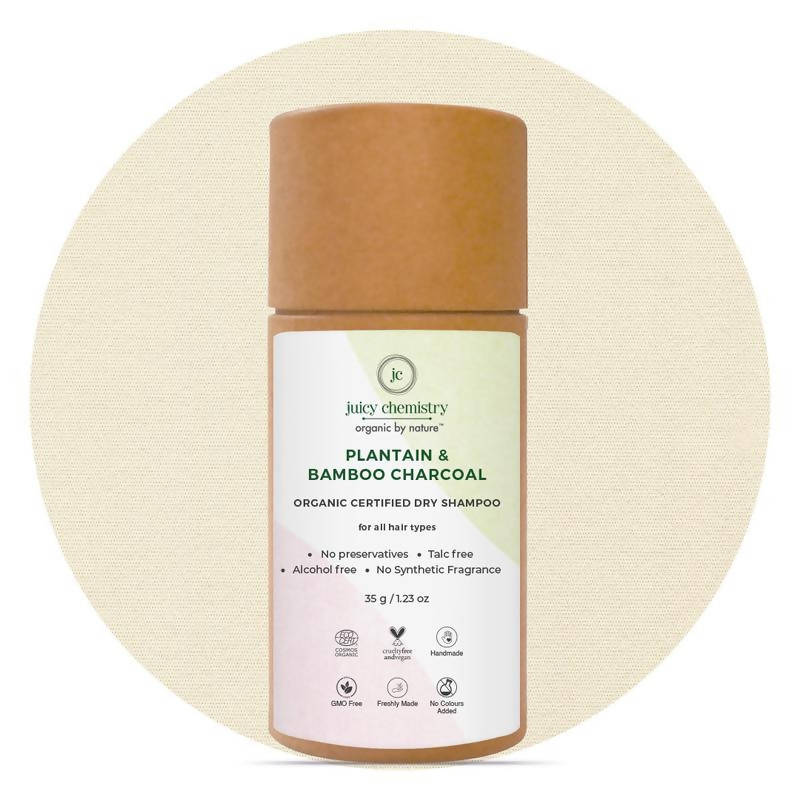 Juicy Chemistry Plantain, Bamboo & Charcoal Organic Dry Shampoo | Grocsy