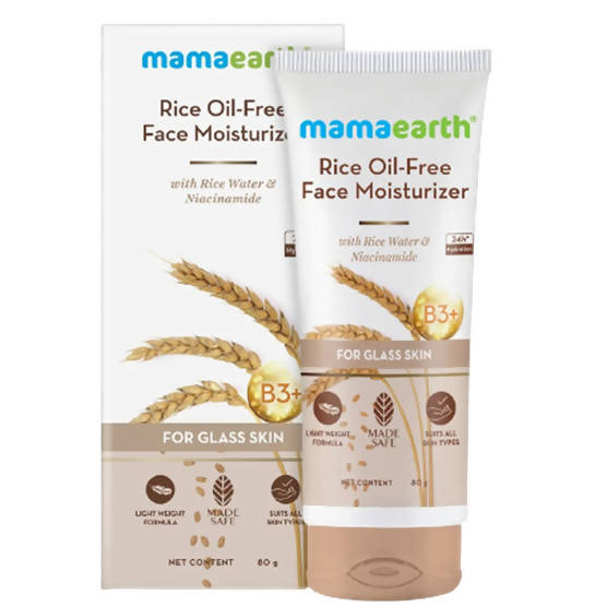 Mamaearth Rice Oil-Free Face Moisturizer With Rice Water & Niacinamide | Grocsy
