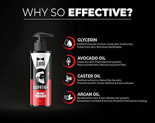 Beardo Godfather Beard Wash | Grocsy