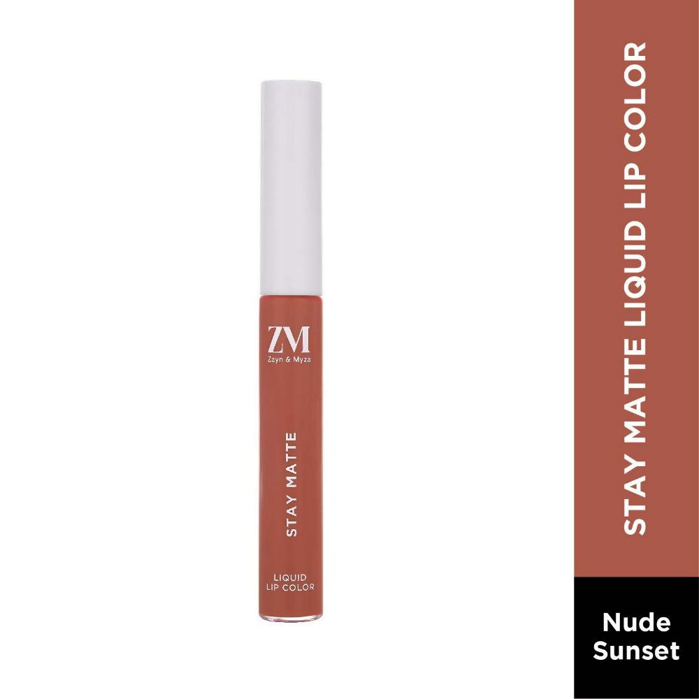 Zayn & Myza Stay Matte Liquid Lip Color - 11 Nude Sunset | Grocsy