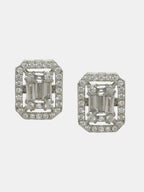 Silver Diamond Studs- Ruby Raang | Grocsy