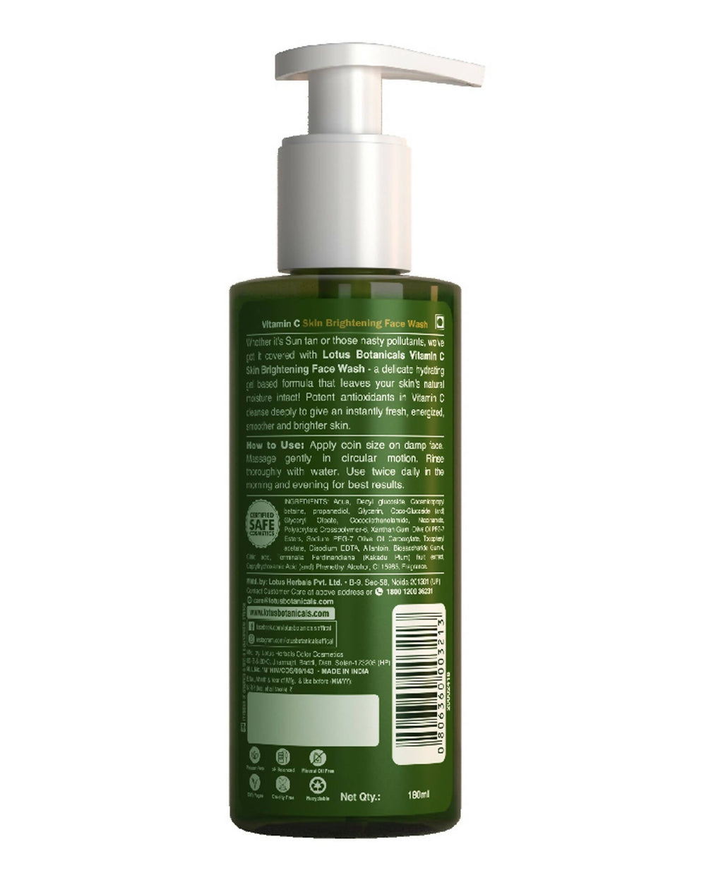Lotus Botanicals Vitamin C Skin Brightening Face Wash | Grocsy