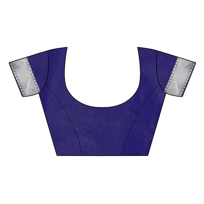 Vamika Banarasi Jacquard Weaving Blue Saree (AMEE BLUE) | Grocsy