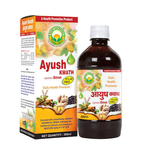 Basic Ayurveda Ayush Kwath Liquid Sugar-Free | Grocsy