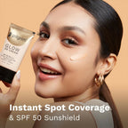 Pilgrim Glow BB Cream SPF 50 PA++++ Instant Spot Coverage Matte Finish Vitamin C Infused - Almond Glow | Grocsy