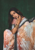 Joban Fashion Dola Silk With Zari Border Shaded Multi Color Work Saree | Grocsy
