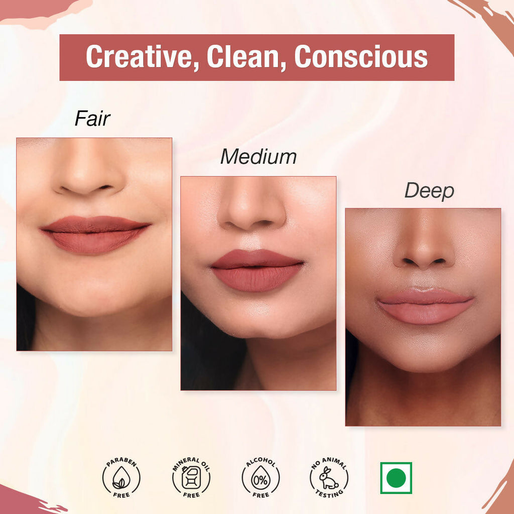 The Natural Wash Matte Velvet Longstay Liquid Mini Lipstick - 03 Magical Mauve | Grocsy