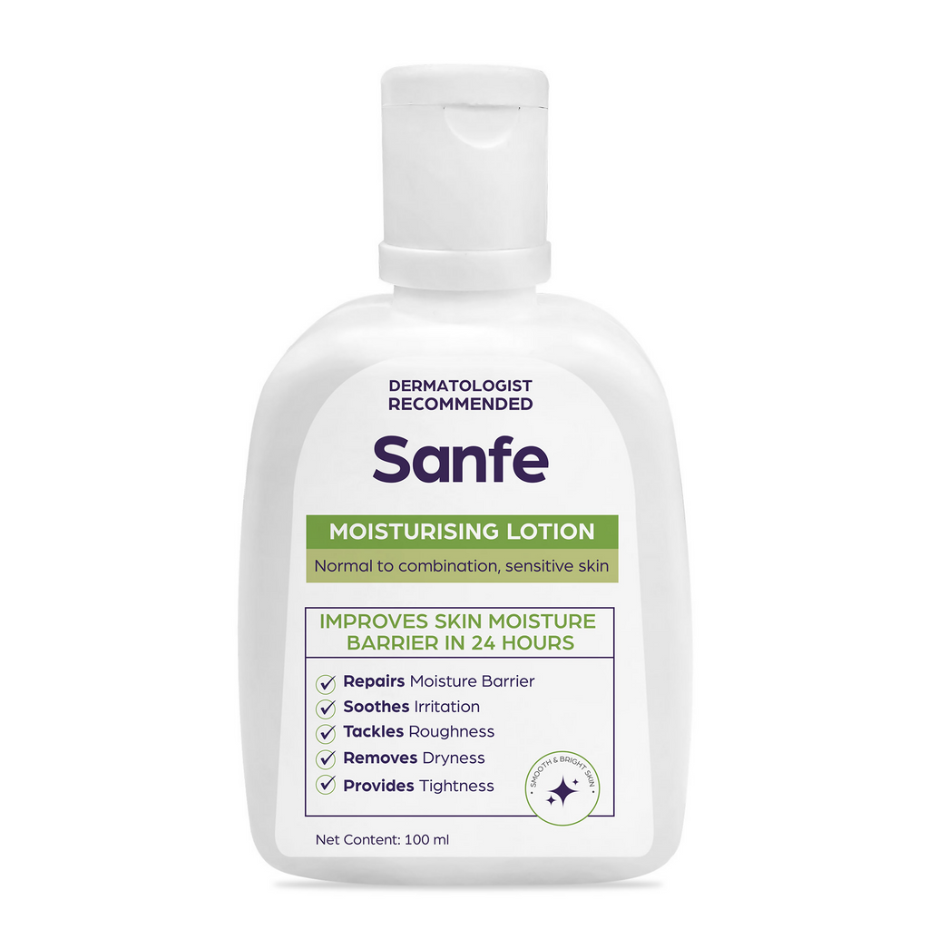 Sanfe Moisturising Lotion Improves skin moisture in 24 hour Moisturizer | Grocsy