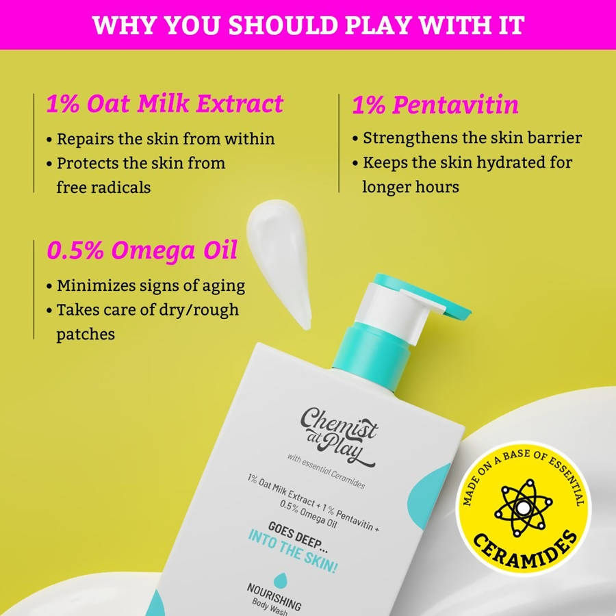 Chemist At Play Nourishing Body Wash, Provides Intense Nourishment, Combats Dryness, Perfect for Post Swimming | Grocsy