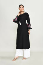 Joban Fashion Black Rayon Tunic | Grocsy