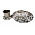 Pigeon Ultimate Lunch Thali Set With Bowls , Glasses and Spoons - 7 Pieces | Grocsy