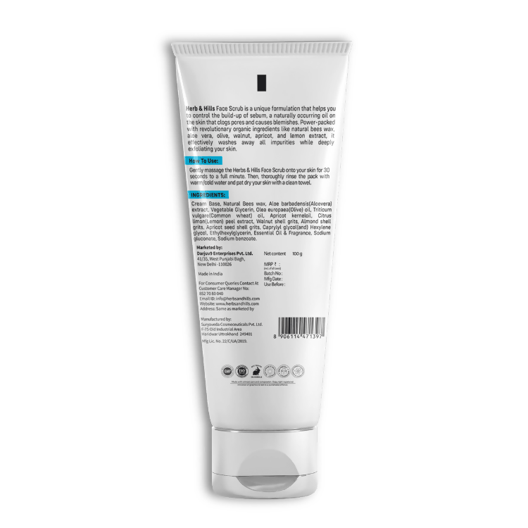 Herbs & Hills Face Scrub | Grocsy