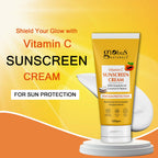 Globus Naturals Vitamin C Sunscreen Cream with Goodness of Coconut & Papaya For Sun Protection All Skin Types | Grocsy