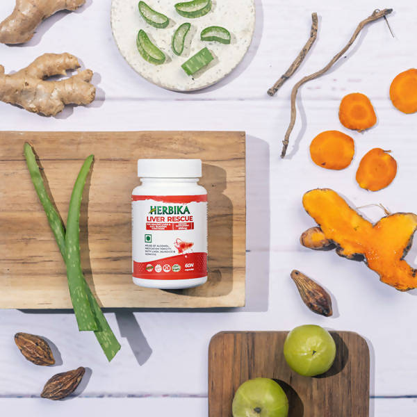 Herbika Liver Rescue Capsules | Grocsy