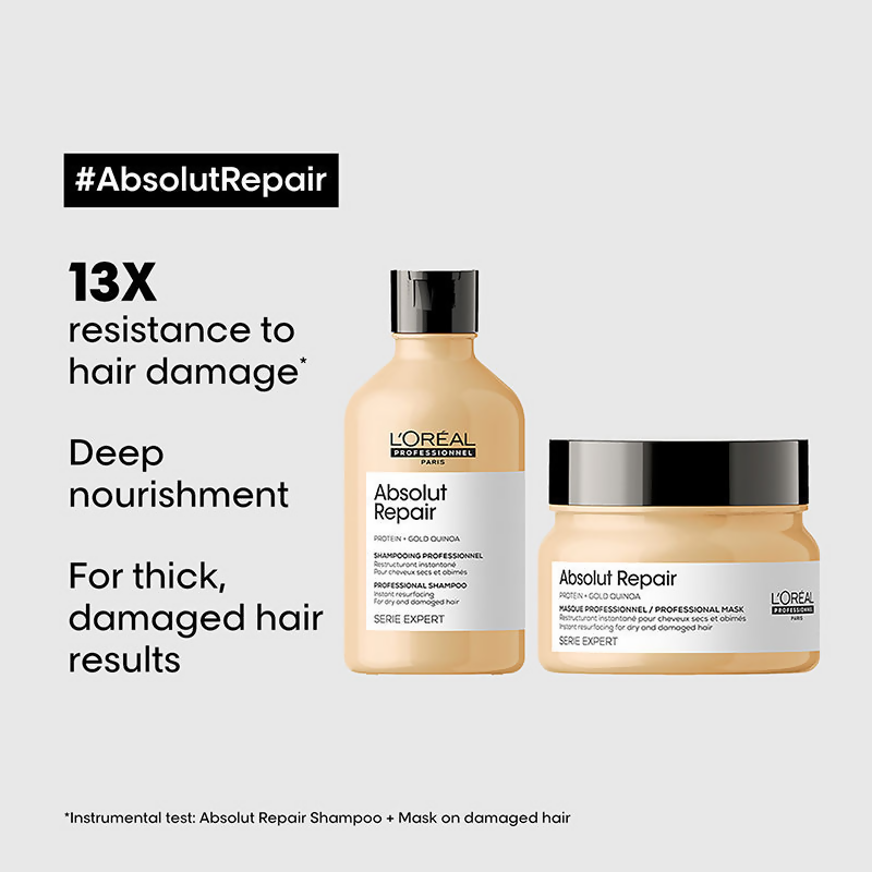 L'Oreal Professionnel Absolut Repair Shampoo& Hair Mask Combo, Serie Expert | Grocsy