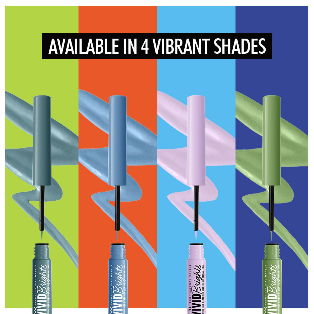 NYX Professional Makeup Vivid Bright Liquid Eyeliner - Ghosted Green | Grocsy