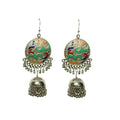 Tiaraa Multicolor Silver Oxidised Jhumki Fashion Earrings