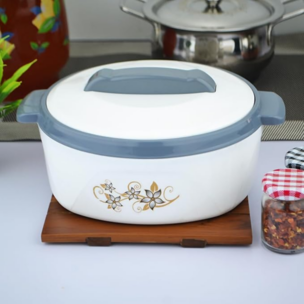 ramila Brand Insulated Inner Steel Casserole for Roti - White | Grocsy