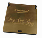 Kraftsman Wooden Tic Tac Toe Portable Game for Kids, Teens and Adults with Golden Mirror Shade Strategy & War Games Board Game | Grocsy