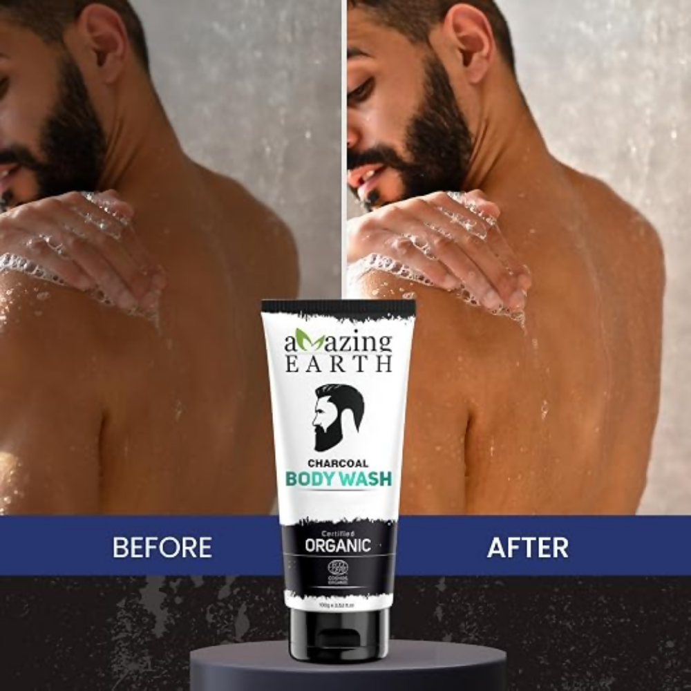 Amazing Earth Charcoal Body Wash for Men | Grocsy