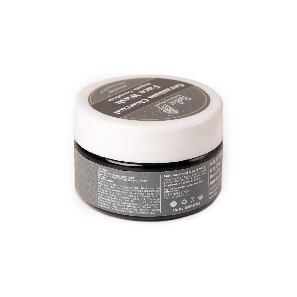 Rustic Art Geranium Charcoal Face Wash | Grocsy