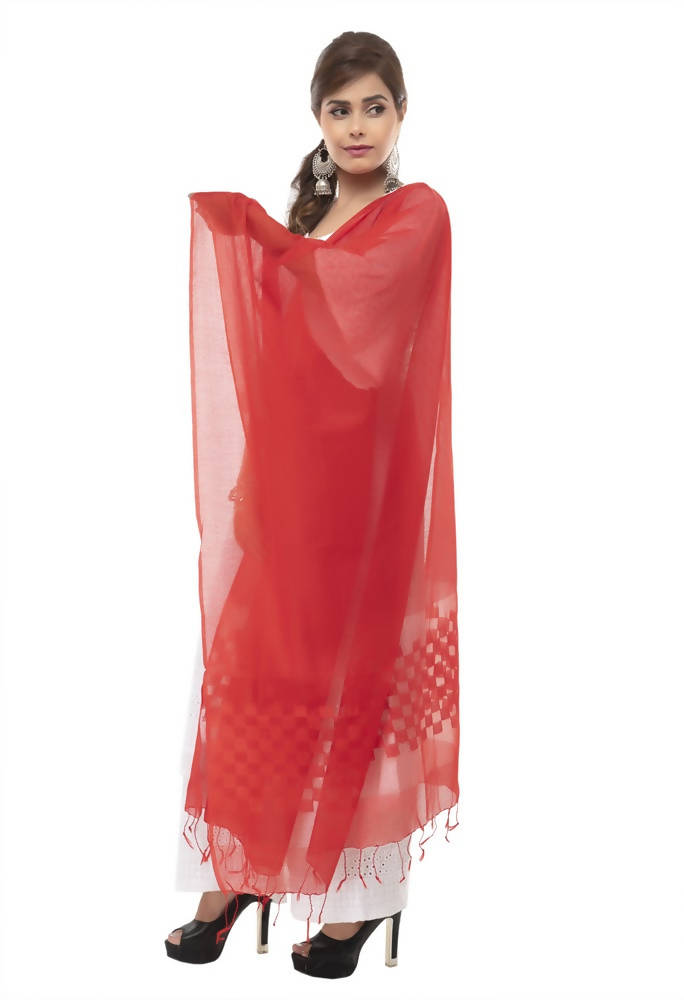 Mominos Fashion Red Buta Cut Dupatta | Grocsy