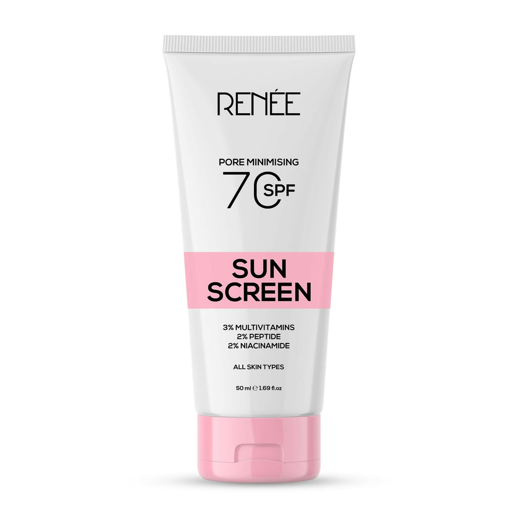Renee Pore Minimizing Sunscreen SPF 70 With 2% Niacinamide, 2% Peptide & 3% Multivitamins | Grocsy