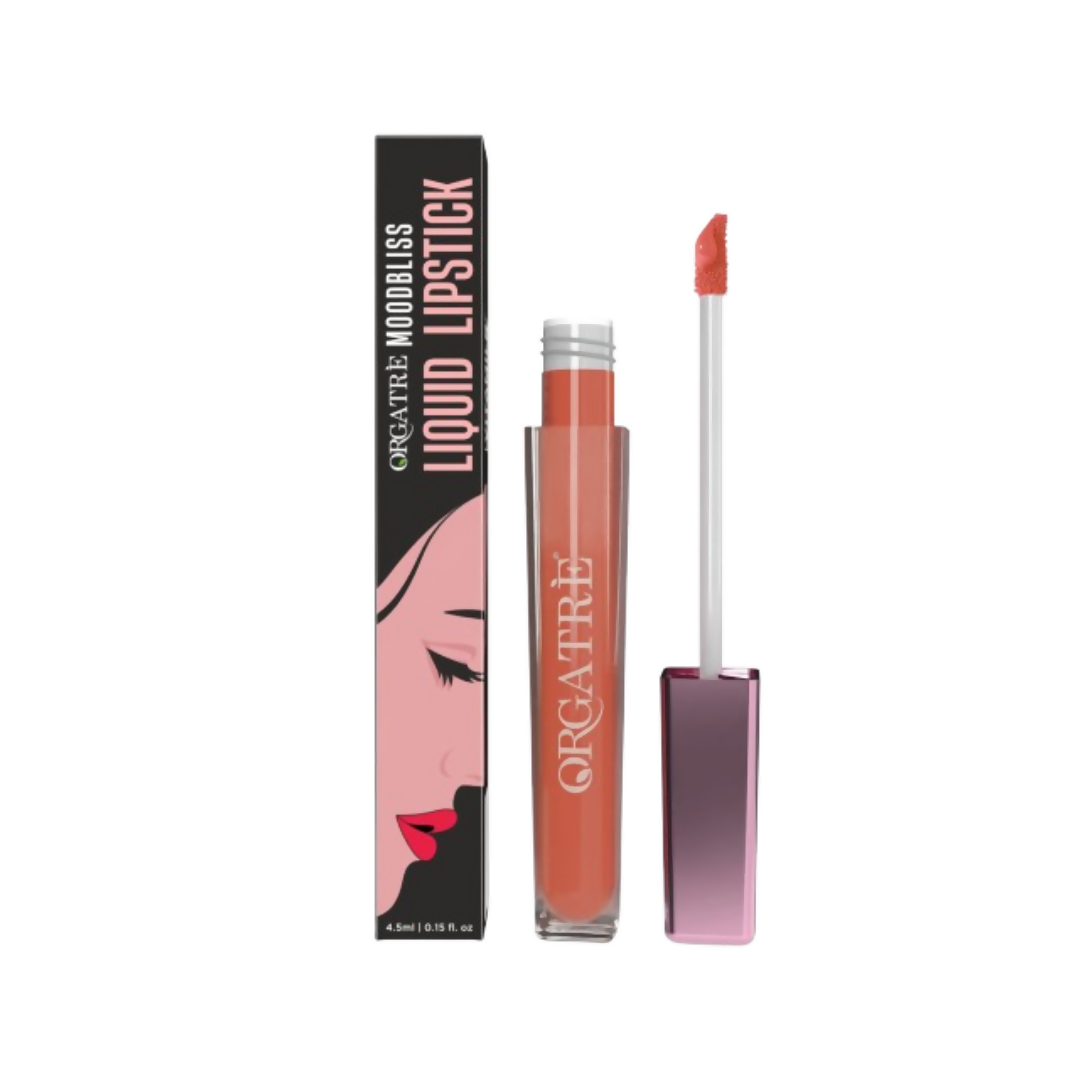Orgatre Moodbliss Waterproof Glossy Liquid Lipstick - Bricky Queen | Grocsy