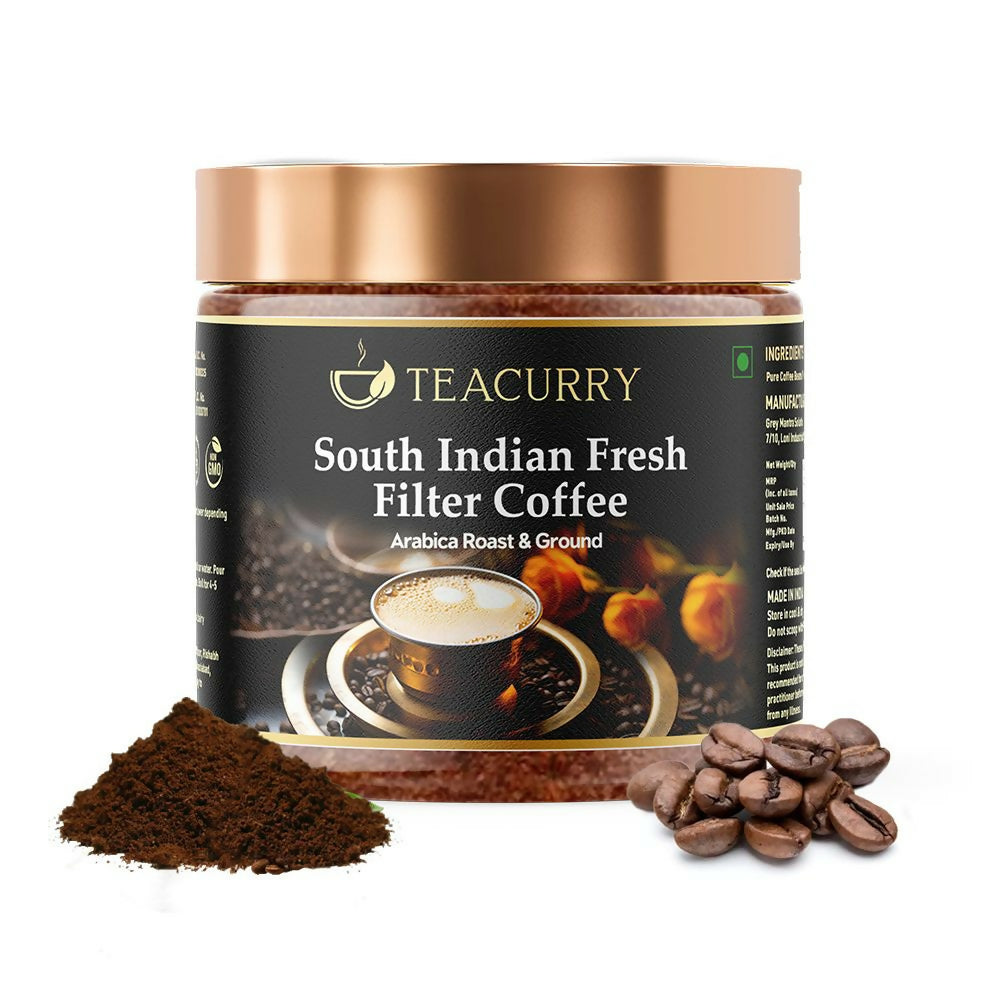 Teacurry South Indian Filter Coffee (100% Arabica Ground Coffee) for Authentic South Indian Taste - Kaapi Coffee | Grocsy