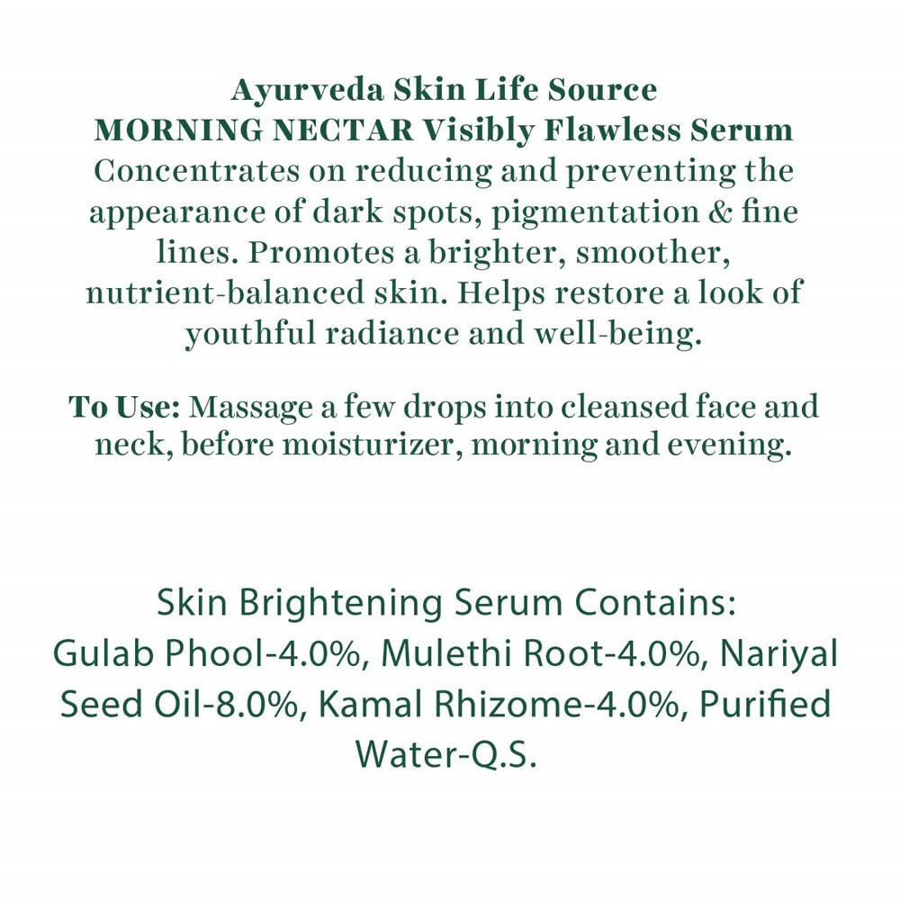 Biotique Advanced Ayurveda Bio Morning Nectar Visibly Flawless Serum | Grocsy