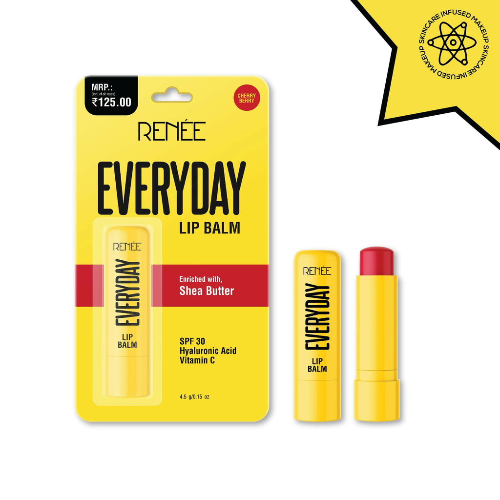 Renee Everyday Tinted Lip Balm - Cherry Berry, Moisturizes & Protects with SPF 30 | Grocsy