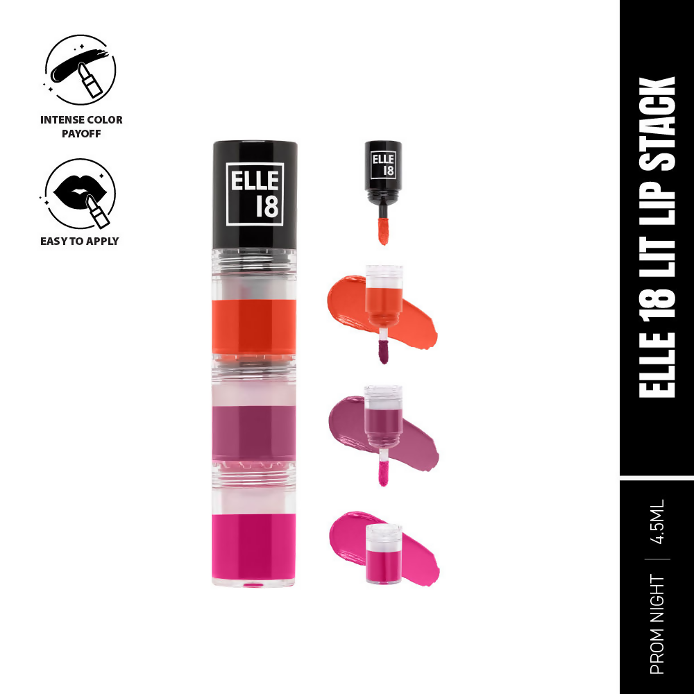 Elle 18 Lit Lip Stack Liquid Lipstick - Prom Night | Grocsy