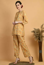 Joban Fashion Mustard Maslin Kurta Set | Grocsy