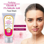 Globus Remedies Anti Acne Glycolic & 1% Salicylic Acid Face wash, For Oily & Acne Prone Skin | Grocsy