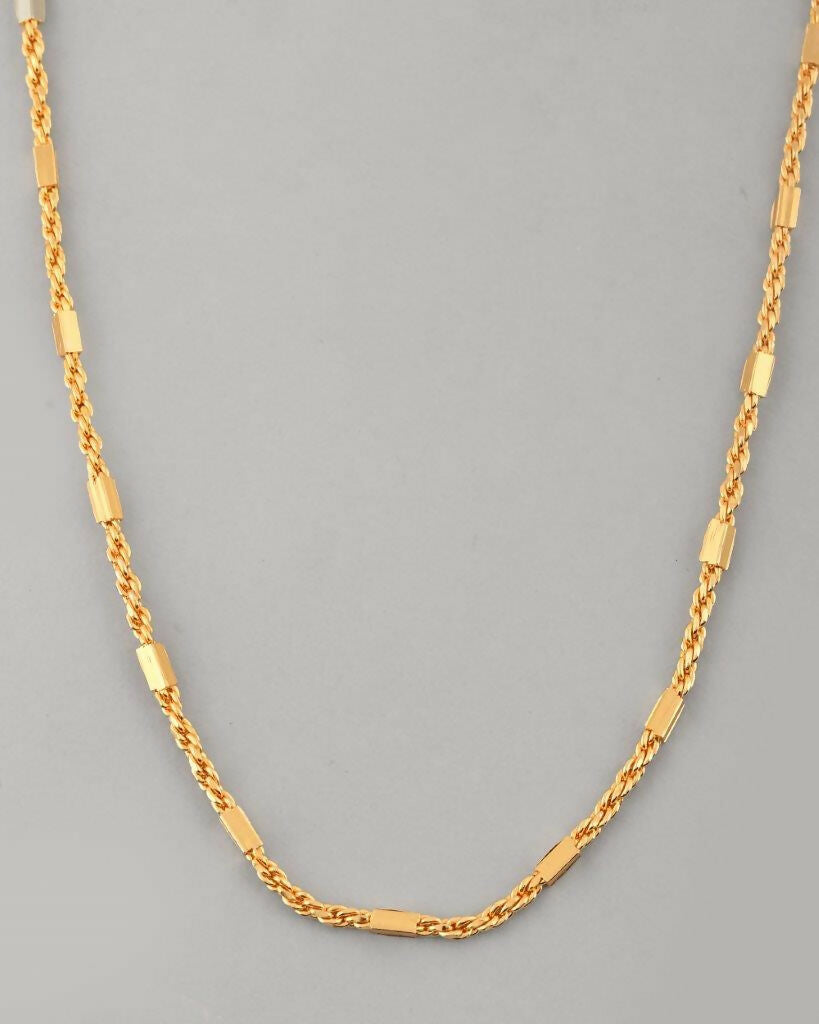 VOJ Women Gold-Polished Pipe Chain | Grocsy