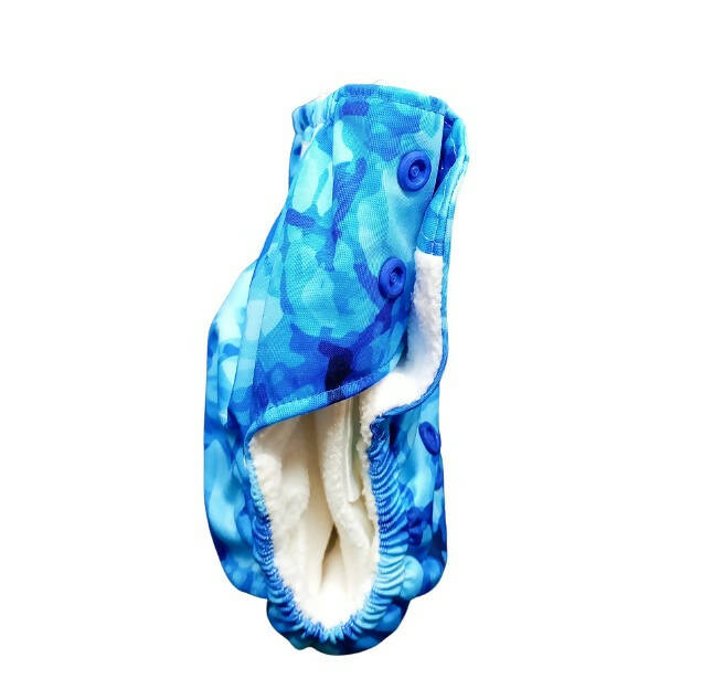 Kindermum Nano Aio Cloth Diaper With 2 Organic Cloth Inserts- Aqua For Kids | Grocsy
