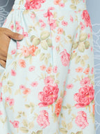 Ahalyaa Women's Traditional wear Co-ords - Blue | Grocsy