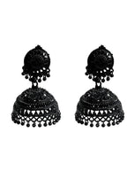 Tehzeeb Creations Black Colour Earrings Jhumki Style | Grocsy