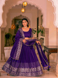 Lehenga Mart Purple Designer Wedding Wear Lehenga Choli | Grocsy
