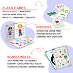 ClassMonitor KG1 Learning Educational Kit with Free App with 300+ Early Preschool Learning Activity Worksheets for kids of Age 3.5 - 4.5 Years | Grocsy