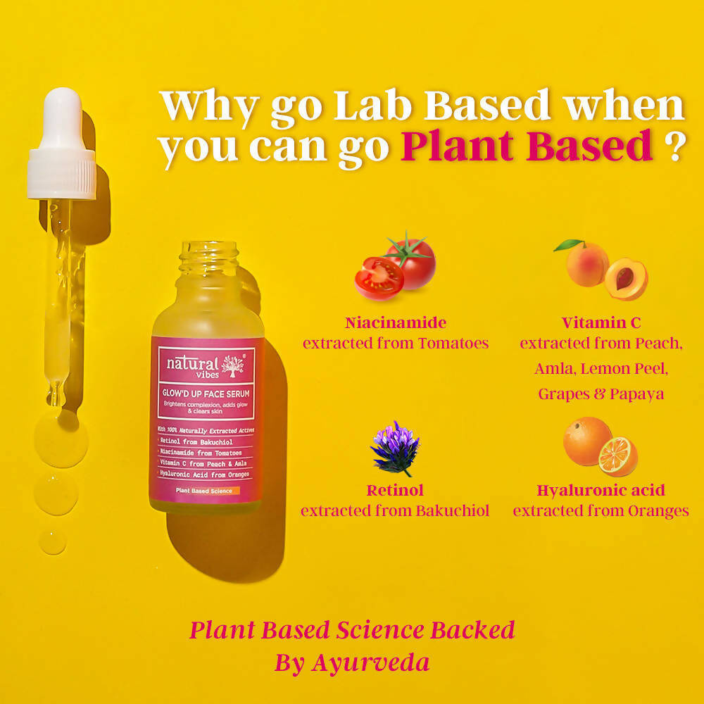 Natural Vibes Glow'd Up Face Serum | Grocsy