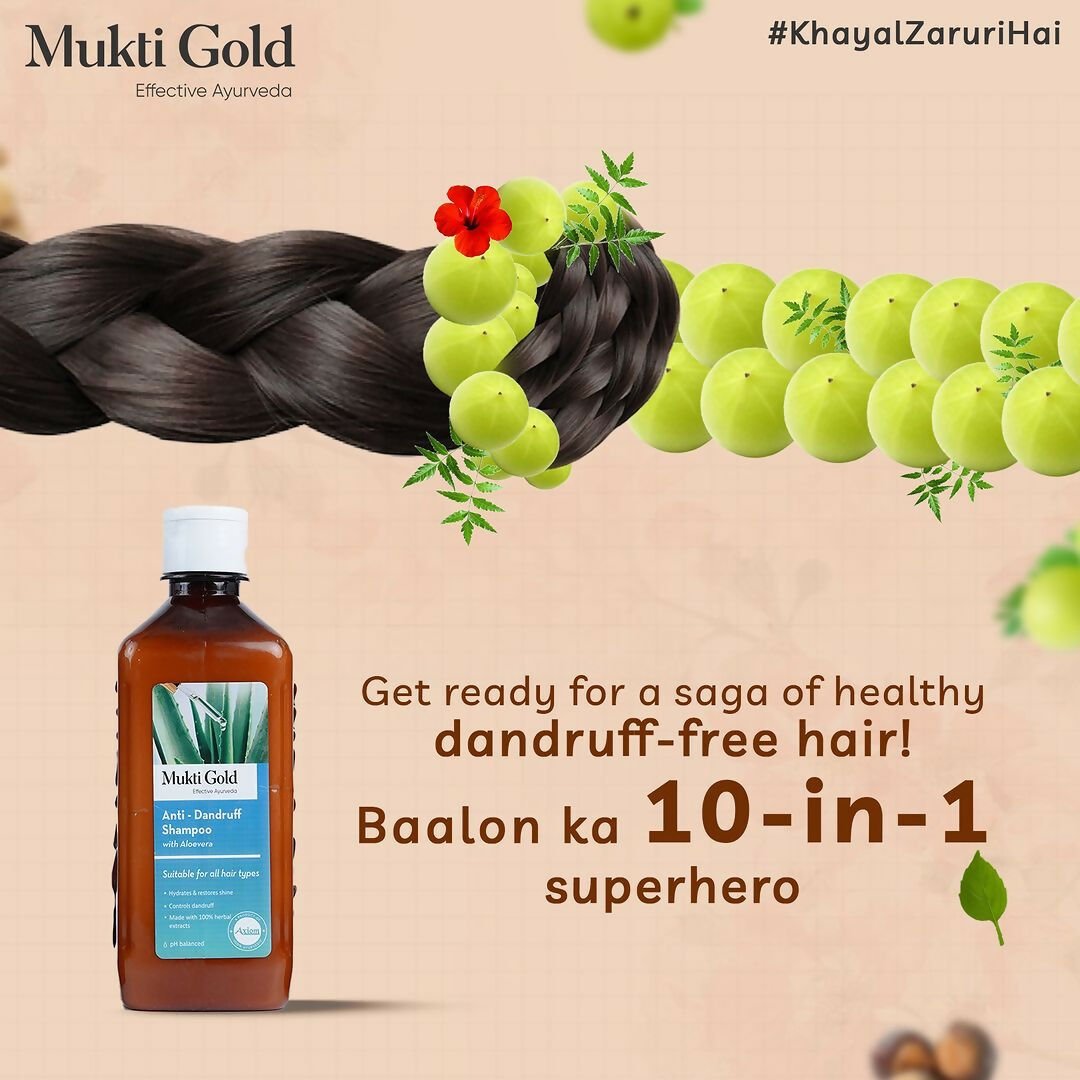 Axiom Mukti Gold Anti Dandruff Shampoo | Grocsy