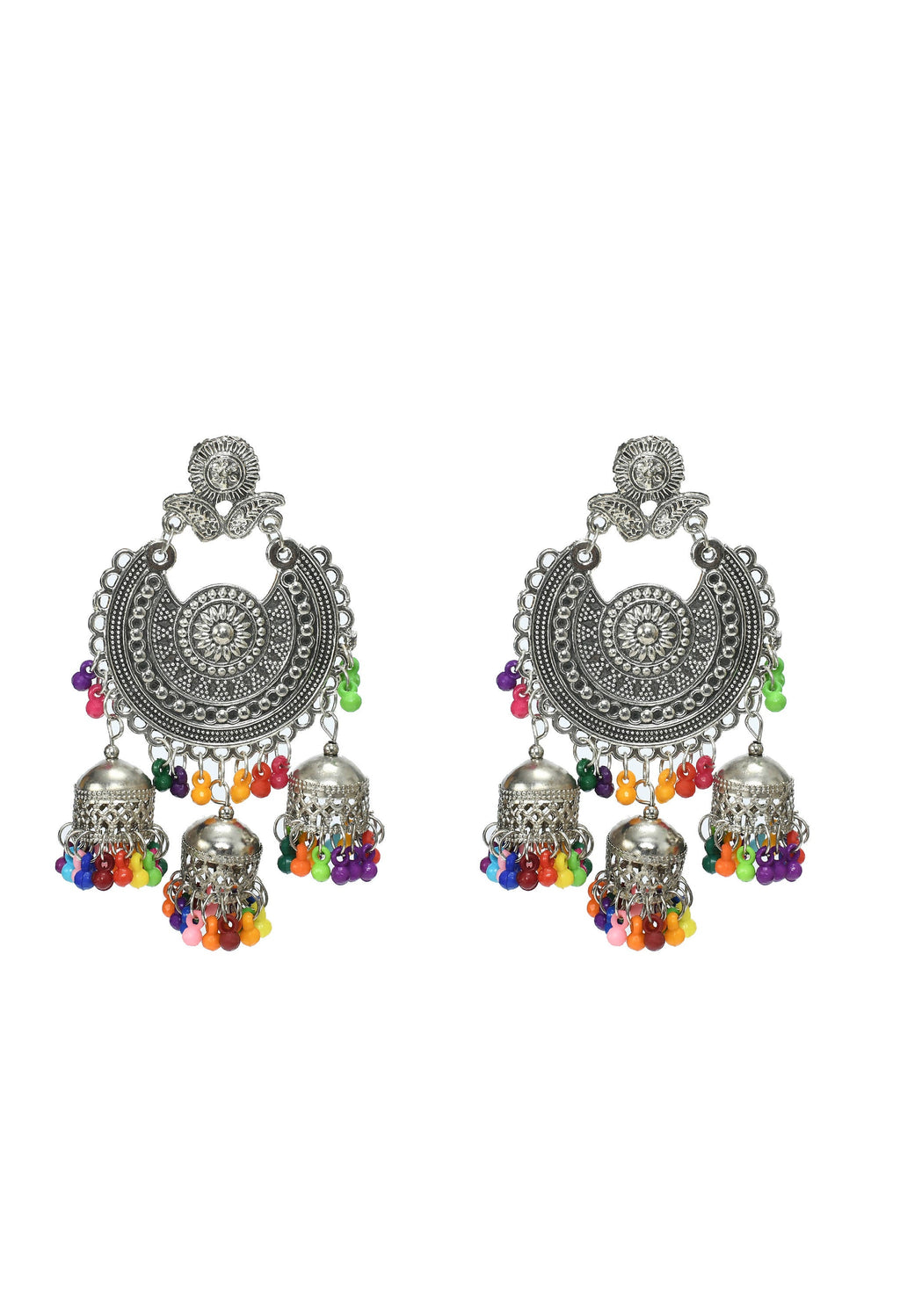Mominos Fashion Johar Kamal Beautiful Jhumkas With Maang Tikka