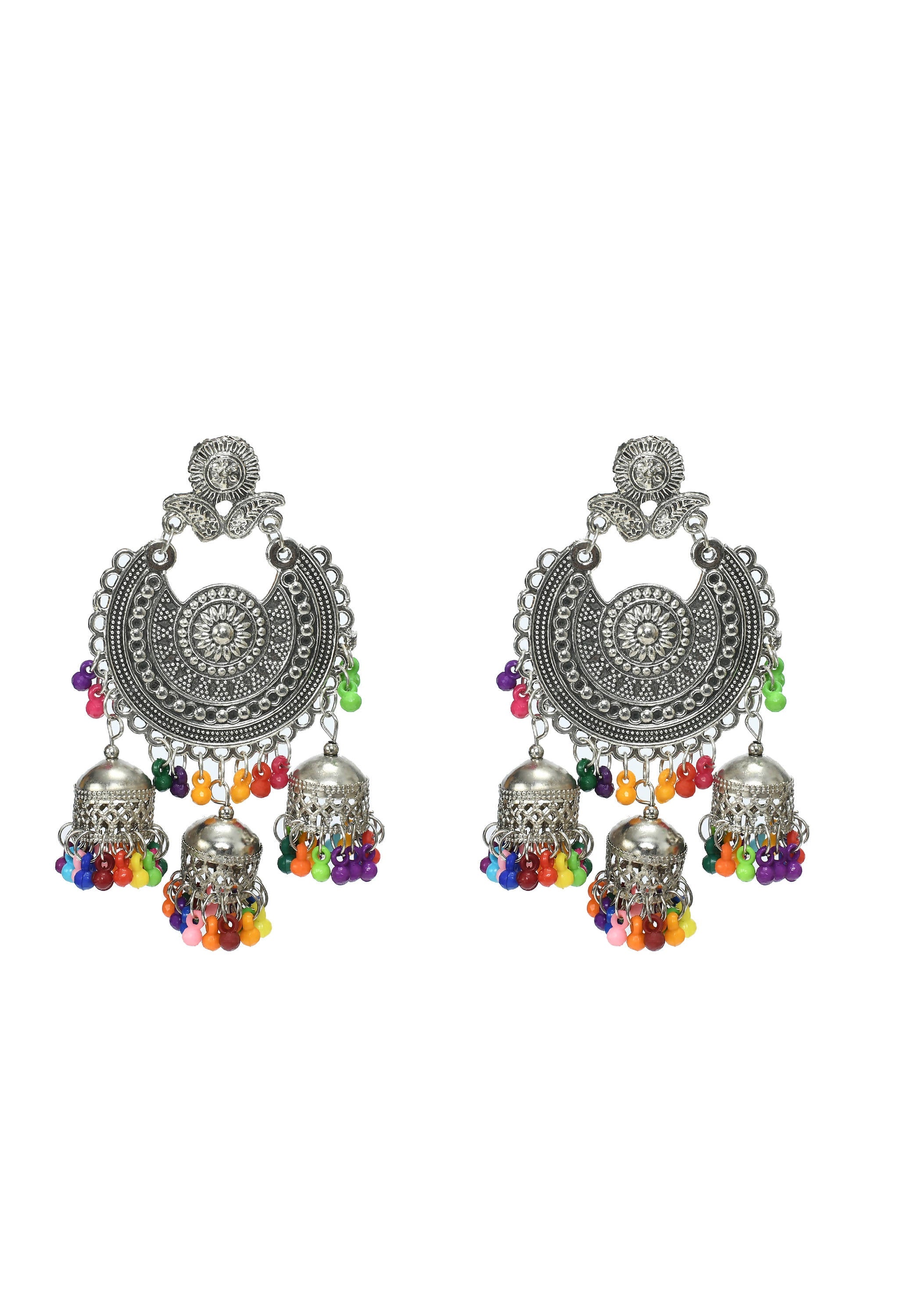 Mominos Fashion Johar Kamal Beautiful Jhumkas With Maang Tikka