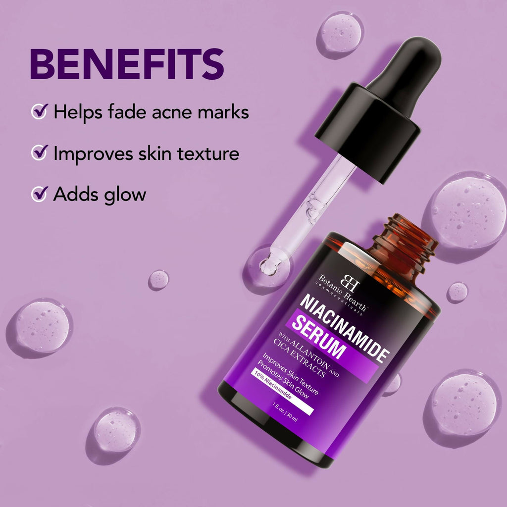 Botanic Hearth 10% Niacinamide Face Serum Minimize Pores, Correct Dark Spots, Even Skin Tone | Grocsy